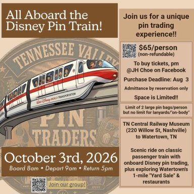 Tennessee Valley, Disney Pin Train, October 3, 2026