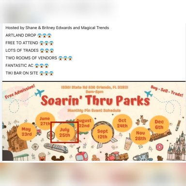 Orlando FL, Soarin' Thru Parks Pin Trading Event, Septeber 12, 2026