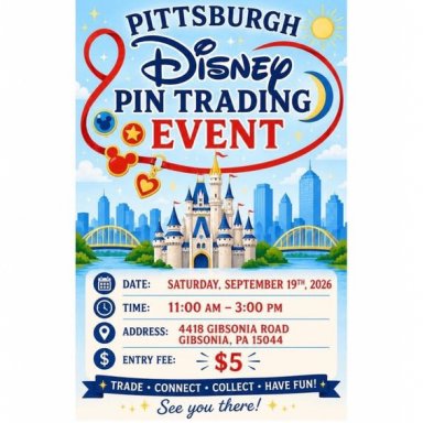 Pittsburgh, Disney Pin Trading Event, September 19, 2026