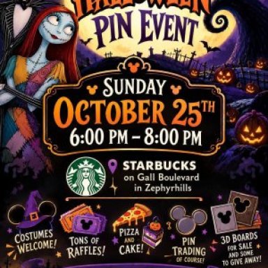 Tampa, FL Area; Halloween Pin Event; October 25, 2026