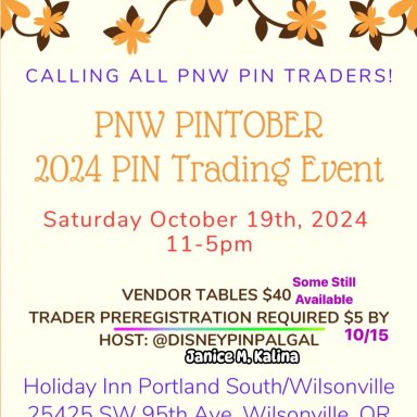 PNW Pintober 2024 Pin Trading Event