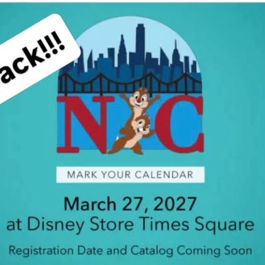 NYC Disney Store Event, March 27, 2027