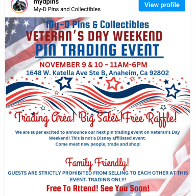 My D Pins & Collectibles Veteran's Day Weekend Pin Trading Event