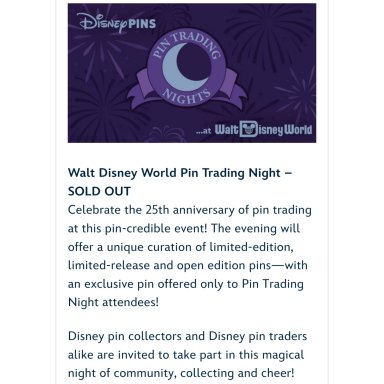 Walt Disney World Pin Trading Night – SOLD OUT