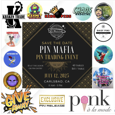 Pin Mafia, Pin Trading Event, Carlsbad CA (San Diego Area), July 12, 2025 event image